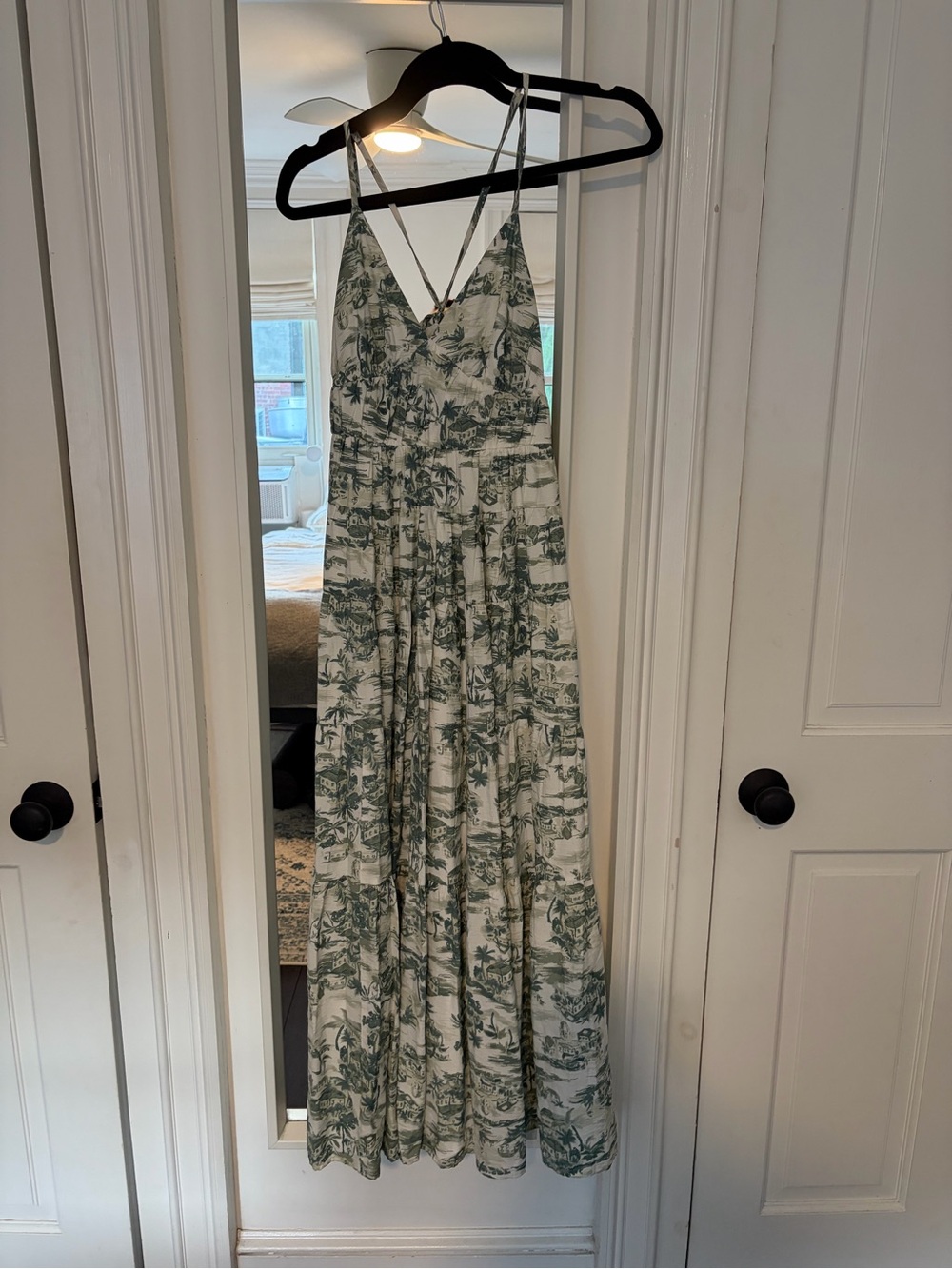 Green Toile Print Maxi Sun Dress - Picture 9 of 9